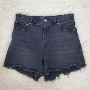 American Eagle Size 4 Black Stretch Highest Rise 90s Boyfriend Short